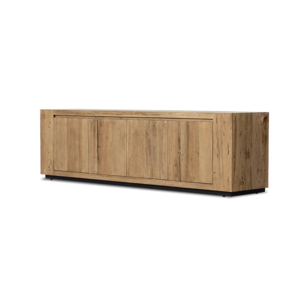 Four Hands Abaso Media Console - Rustic Wormwood Oak