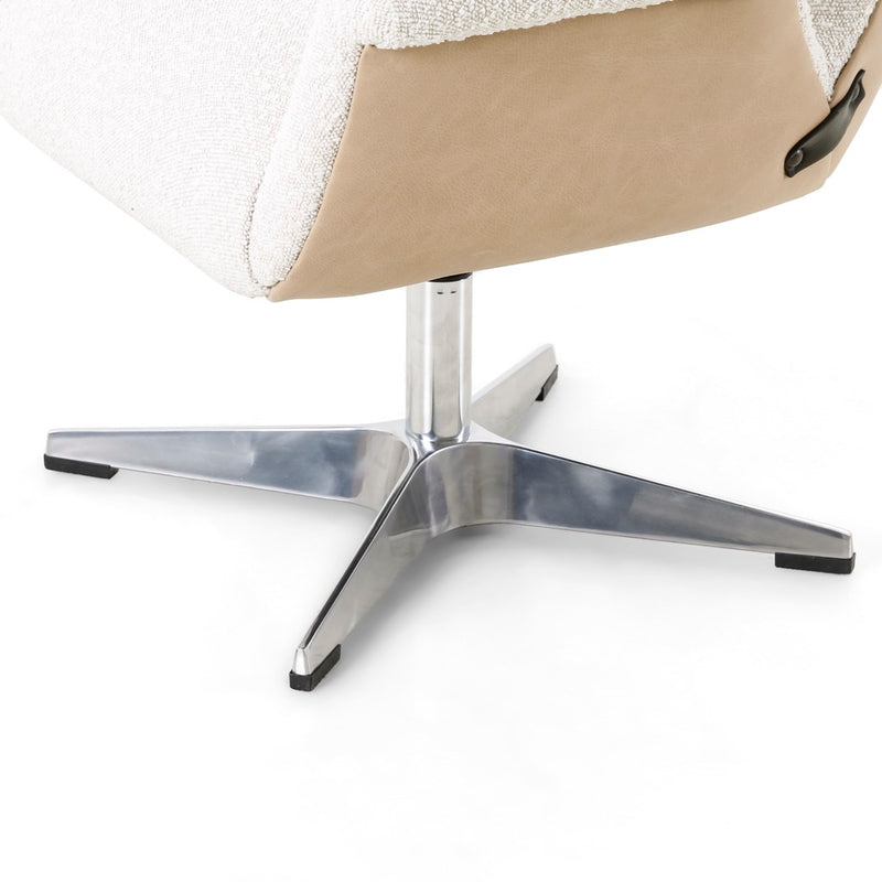 Four Hands Anson Desk Chair Knoll Natural Aluminum Base