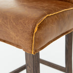 Aria Counter Stool Sienna Chestnut Top Grain Leather Seating Four Hands