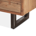 Home Trends & Design Aspen 6 Drawer Dresser Smoked Acacia Iron Base