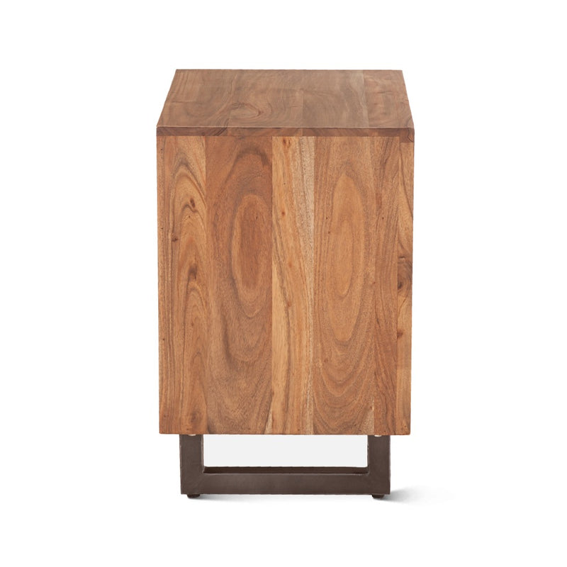 Aspen Live Edge Nightstand Side View Home Trends & Design