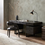 Augusto Desk Dark Espresso Reclaimed French Oak Staged View Four Hands