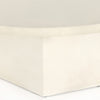 Four Hands Bowman Outdoor Coffee Table White Concrete Rounded Tabletop Detail