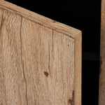 Brinton Media Console Rustic Oak Veneer Open Door Detail Four Hands