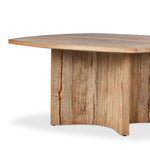 Brinton Square Dining Table Rustic Oak Veneer Curved Base 234603-004