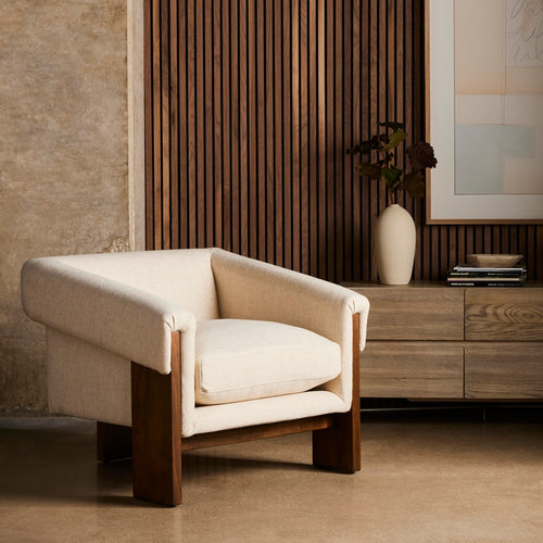 Cairo Chair Thames Cream Staged View Four Hands