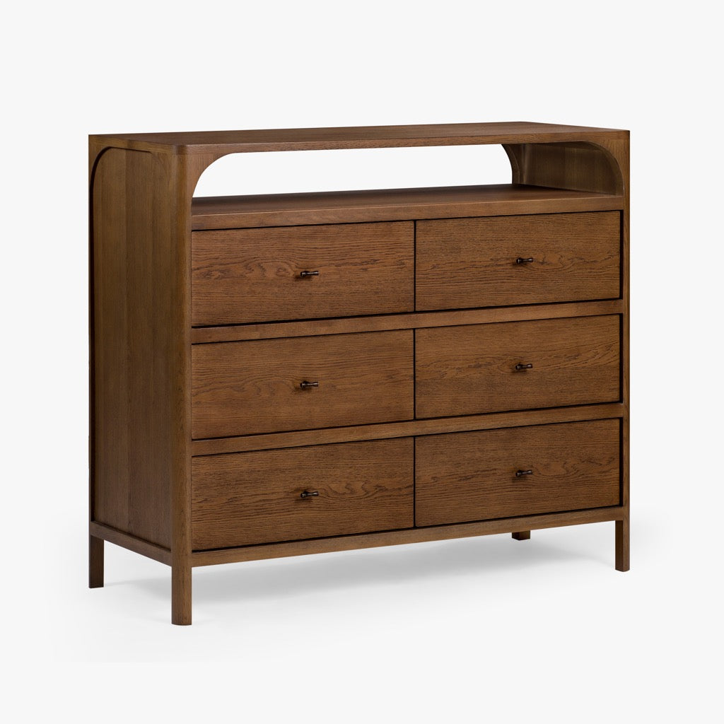 dresser solid oak Cali 6-Drawer Walnut H&M | Dresses | its a product you Size:42 C PEASANT DRESS