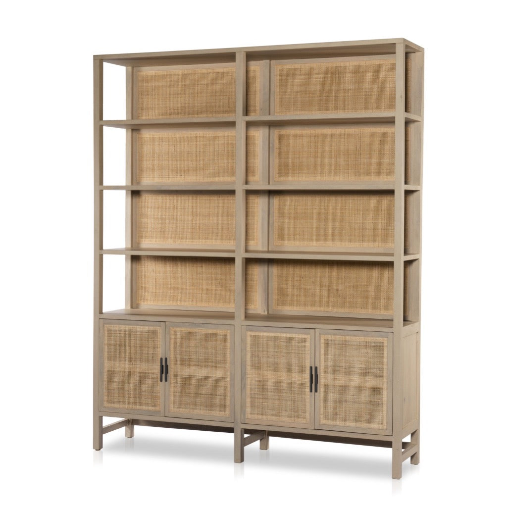 Four Hands Caprice Wide Bookshelf - Natural Mango