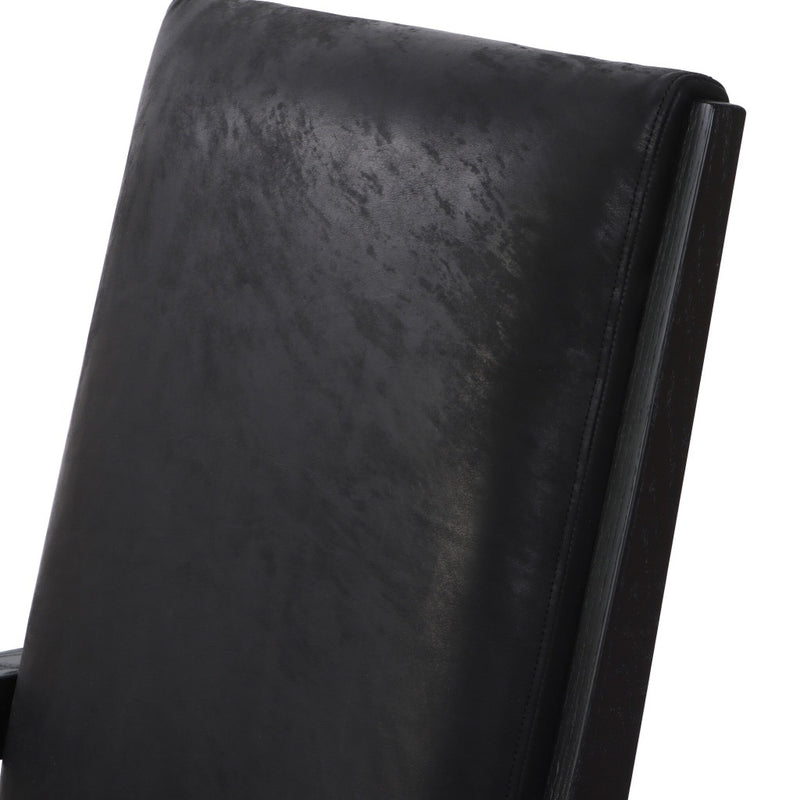 Carla Executive Desk Chair Heirloom Black Back Cushion Detail Four Hands