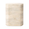 Clementine End Table Textured Sandy Grey Back View 240100-002