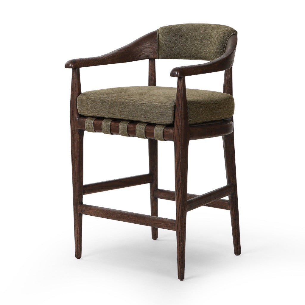 Four Hands Dane Stool - Broadway Olive