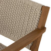 Delano Outdoor Chair Natural Teak Ivory Rope Back Corner Detail 106965-006