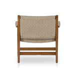 Delano Outdoor Chair Natural Teak Ivory Rope Back View 106965-006