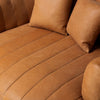 Doss Media Lounger Palermo Cognac Top Grain Leather Seating Channeled Detail Four Hands