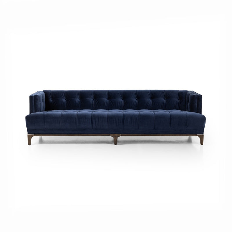 Four Hands Dylan Sofa Sapphire Navy Front Facing View