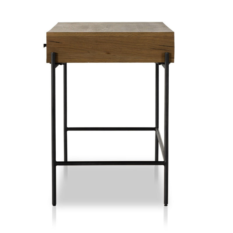 Eaton Modular Desk Amber Oak Resin Side View 227838-002