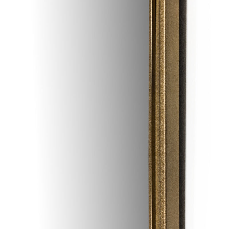 Effie Mirror Raw Antique Brass Iron Side Frame 233245-002