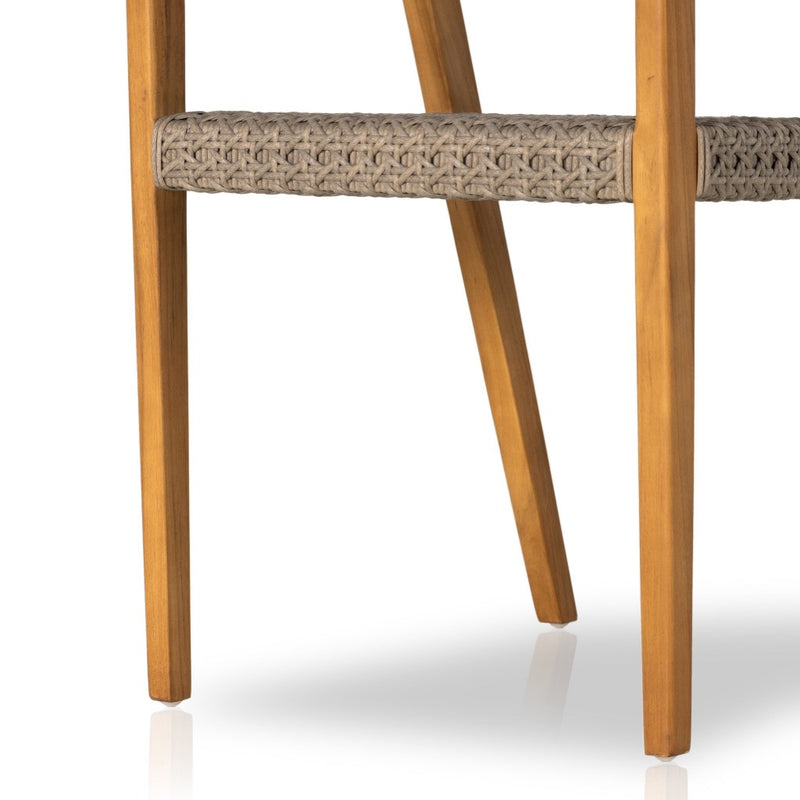 Elva Outdoor Dining Chair Natural Teak Legs Detail 106929-003