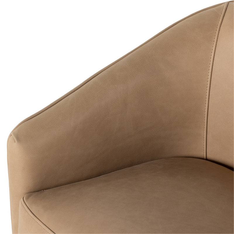 Four Hands Fae Dining Chair Palermo Nude Top Grain Leather Seating