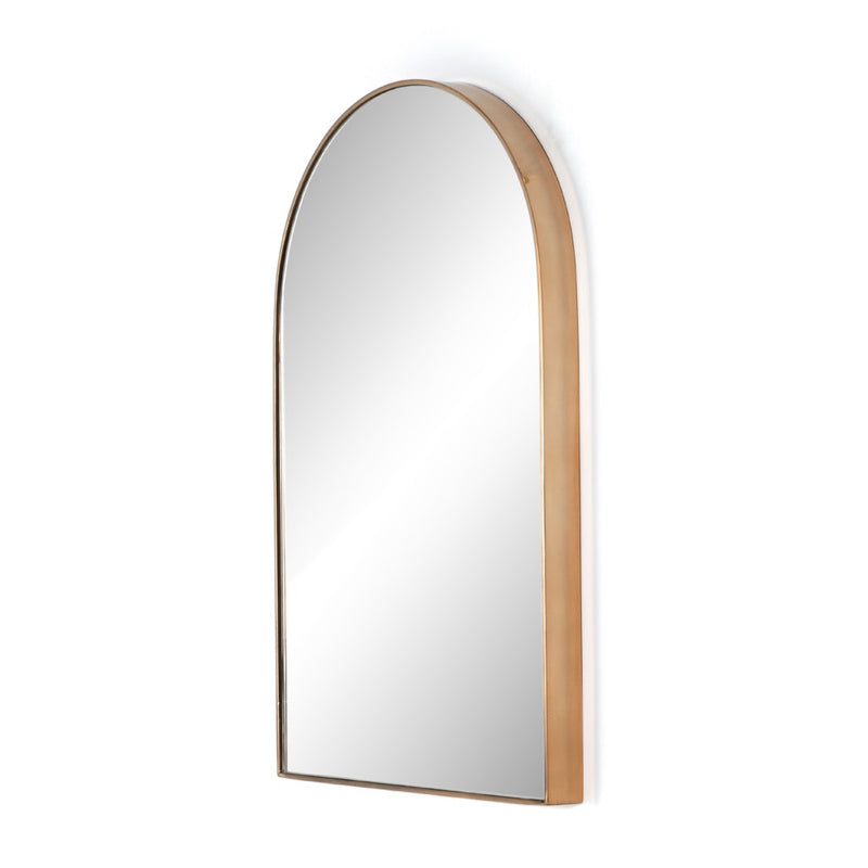 Four Hands Georgina Small Mirror Polished Brass Angled View