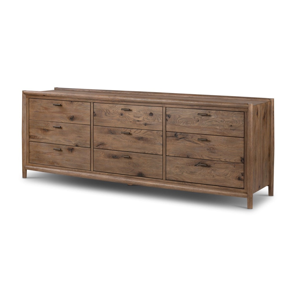 Four Hands Glenview 9 Drawer Dresser - Weathered Oak Veneer Four Hands Glenview 9 Drawer Dresser - Weathered Oak Veneer