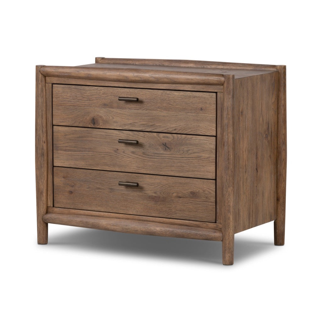 Four Hands Glenview Nightstand - Weathered Oak Veneer
