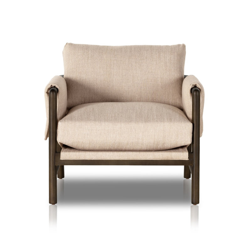 Four Hands Harrison Chair Alcala Wheat Front Facing View