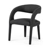 Hawkins Dining Chair FIQA Boucle Charcoal Angled View 223320-025