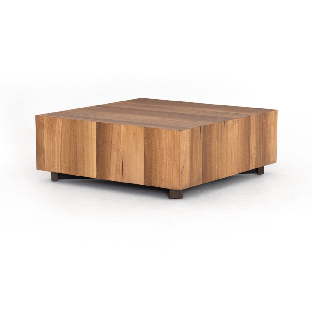 Hudson Square Coffee Table Natural Yukas Angled View Four Hands