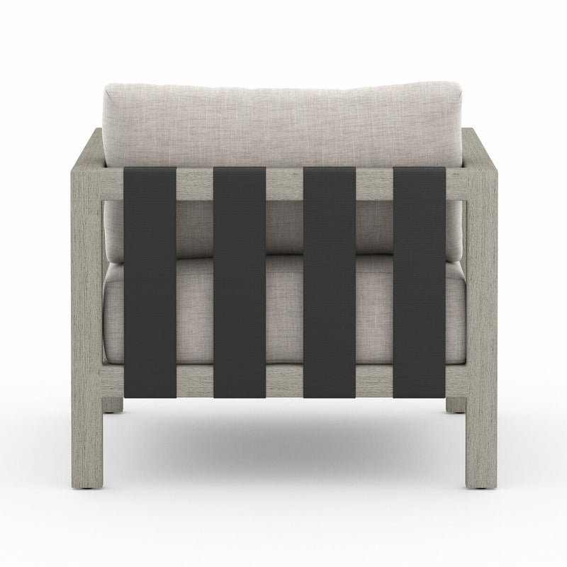 Sonoma Outdoor Chair Venao Grey Back View Four Hands