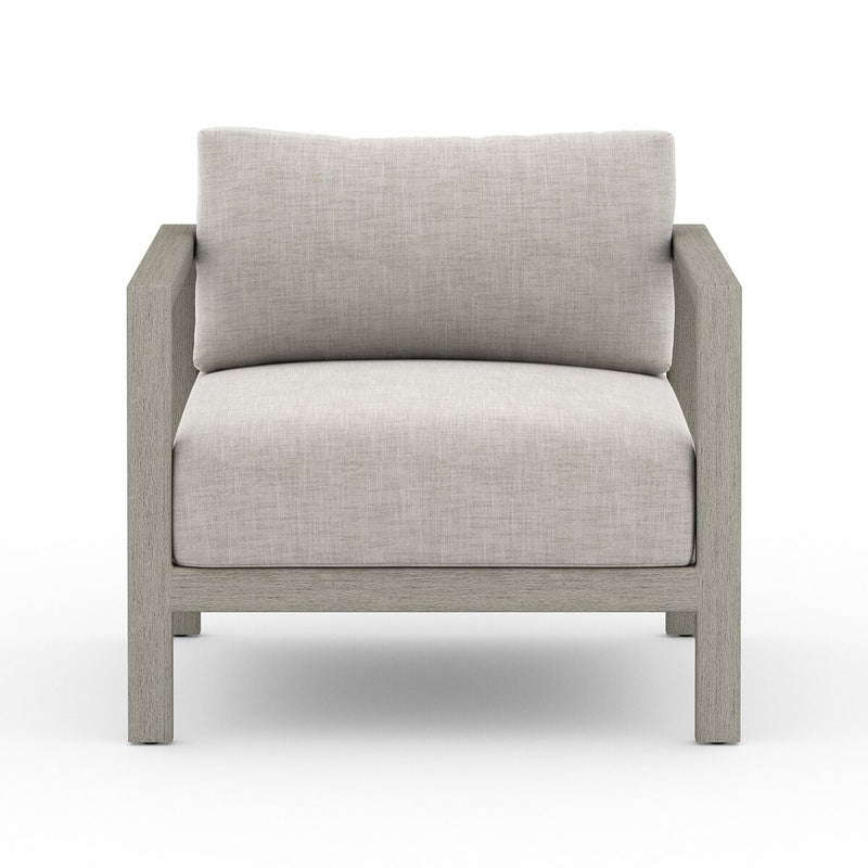 Sonoma Outdoor Chair Venao Grey Front View Four Hands