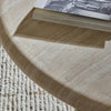 Janice Coffee Table Sand Striae Rounded Edge Staged View Four Hands