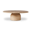 Janice Coffee Table Sand Striae Side View Four Hands