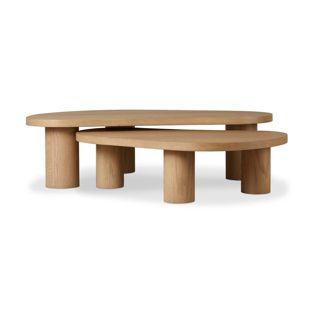 Four Hands Joji Nesting Coffee Tables - Natural Oak Veneer