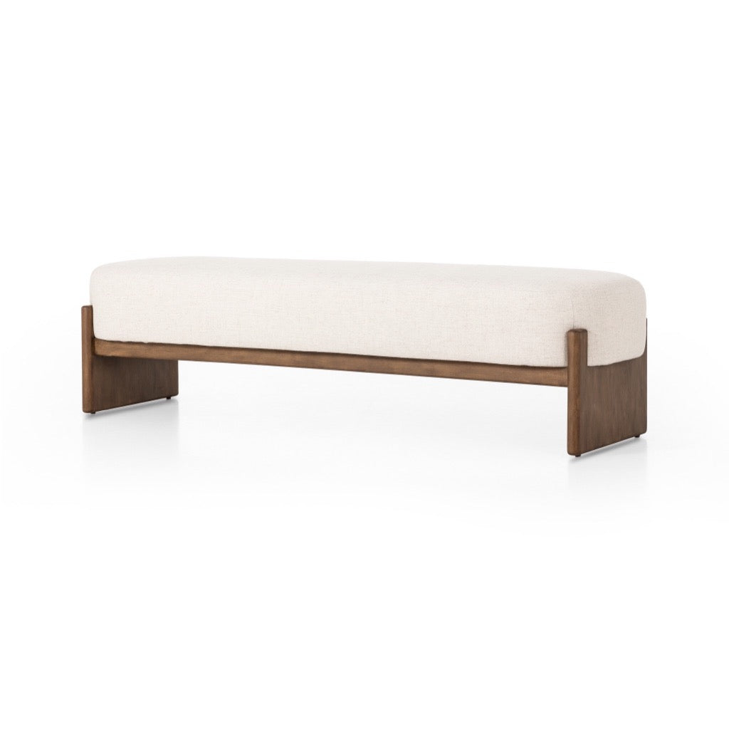 Four Hands Kirby Accent Bench - Alcala Cream