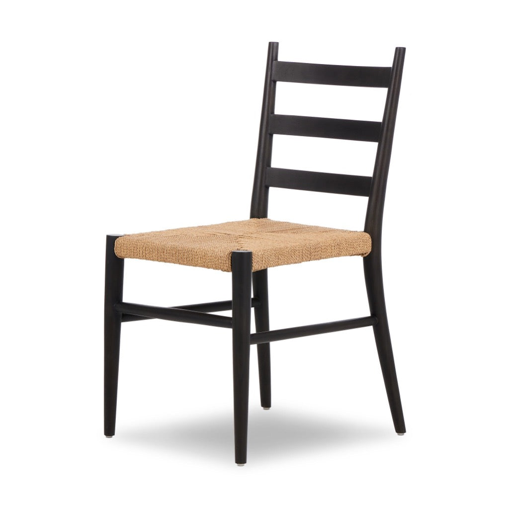 Four Hands Ladder Back Outdoor Dining Chair - Aged Ebony Teak