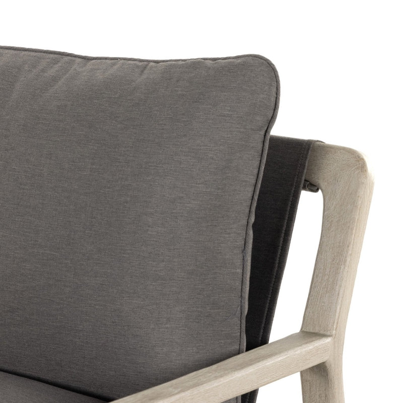 Lane Outdoor Chair Venao Charcoal Back Cushion Detail Four Hands