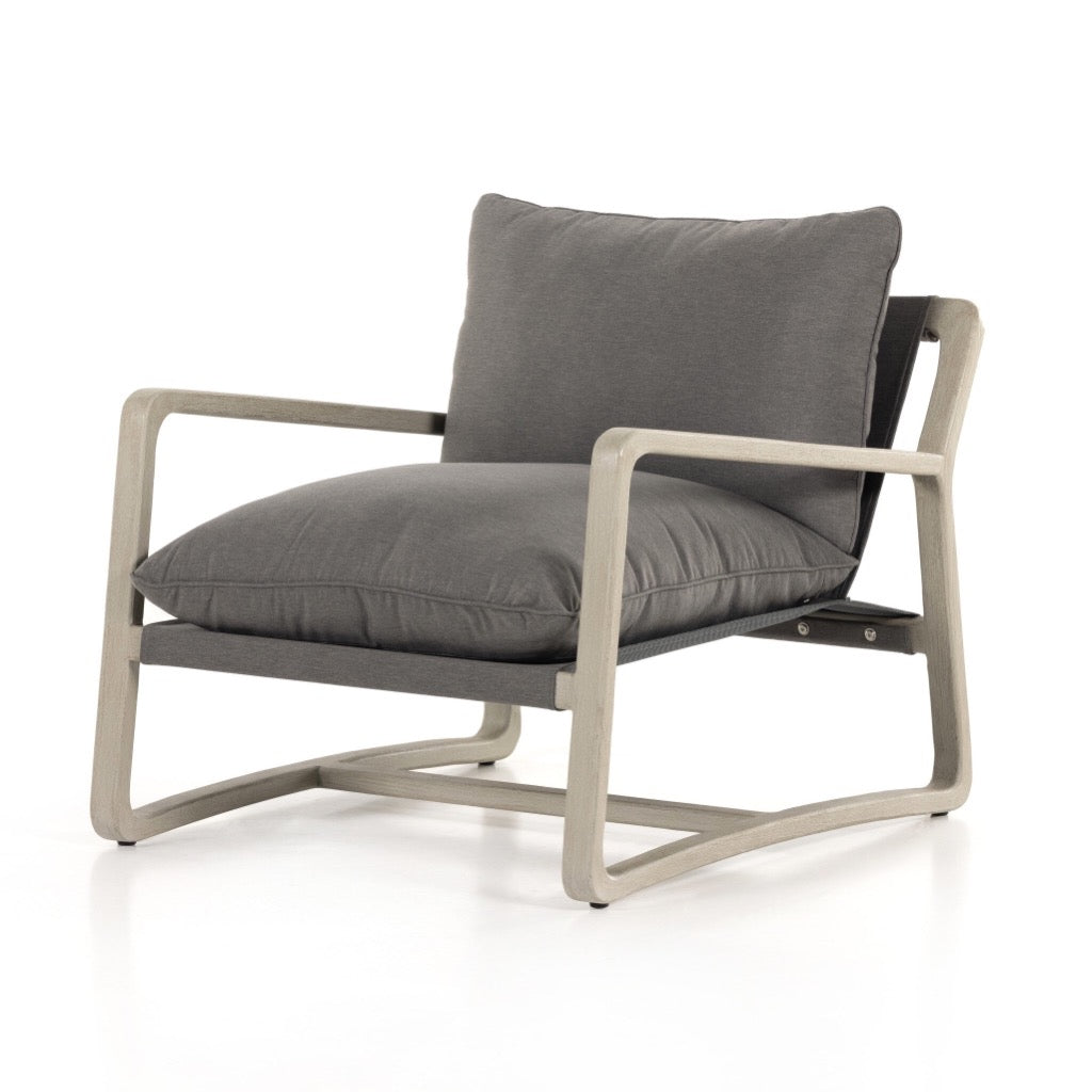 Lane Outdoor Chair Venao Charcoal Angled View 107006-003