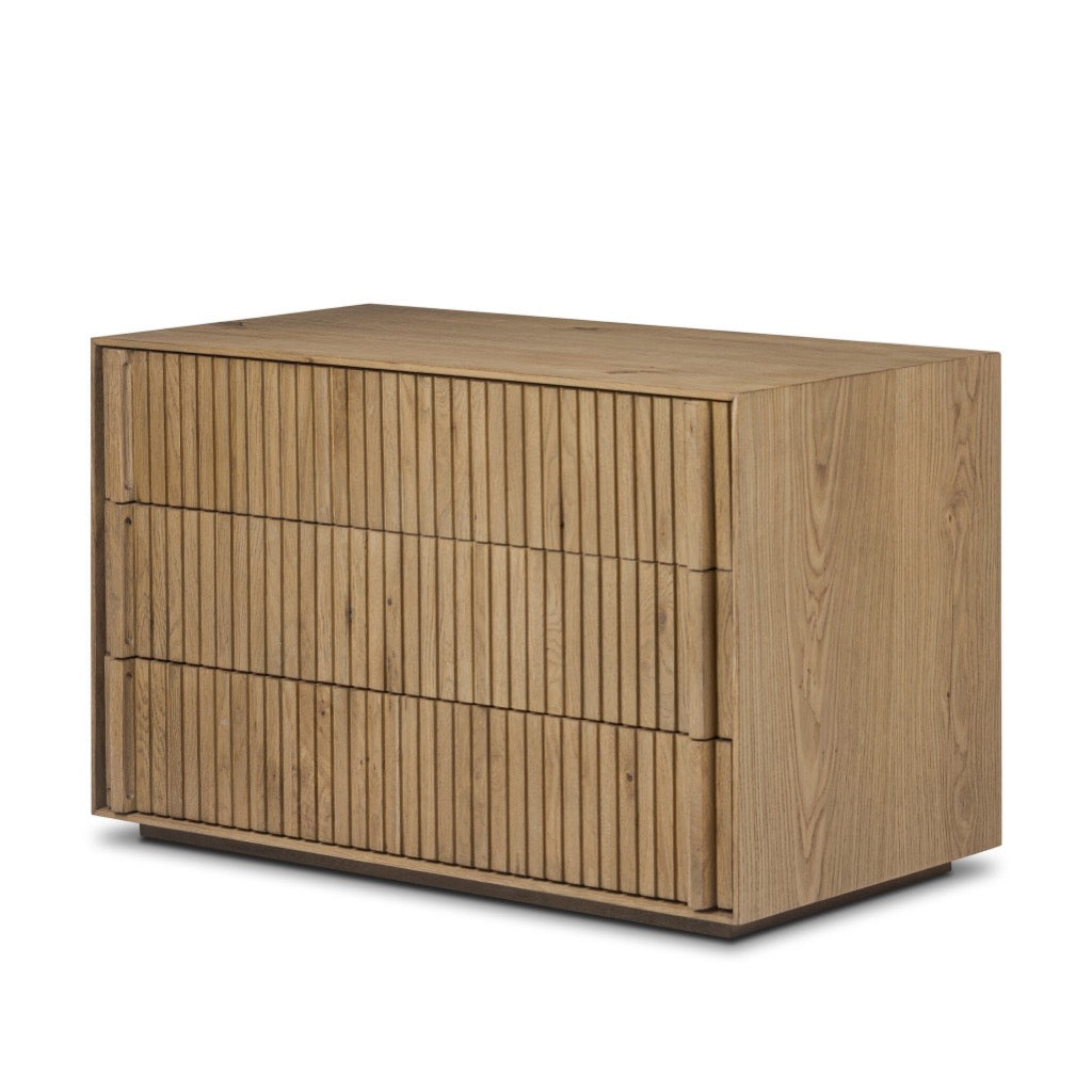 Four Hands Leo Nightstand - Rustic Light Natural Oak Veneer