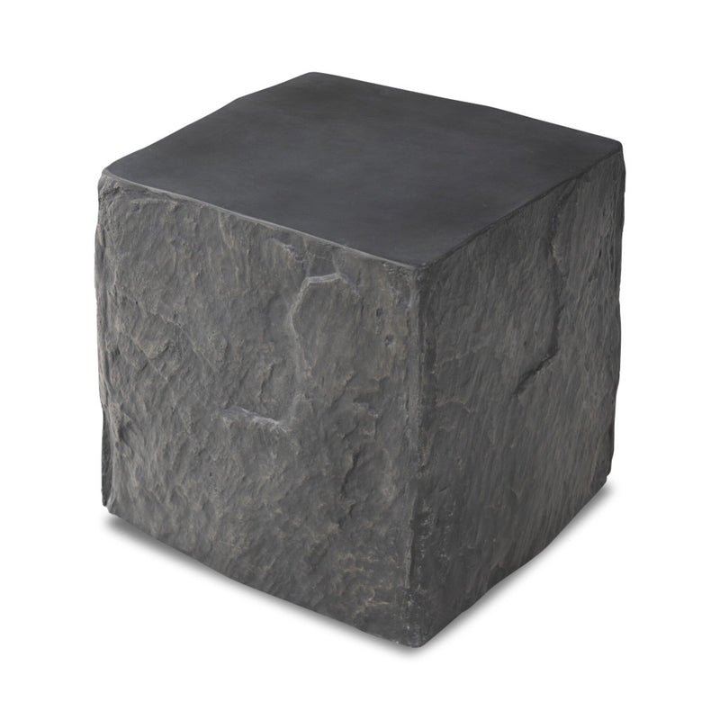 Lucius End Table Smooth Black Concrete Angled View 240098-001
