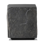 Lucius End Table Smooth Black Concrete Side View 240098-001