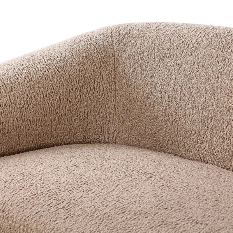 Lyla Sofa Sheepskin Camel Seat Cushion Detail Four Hands