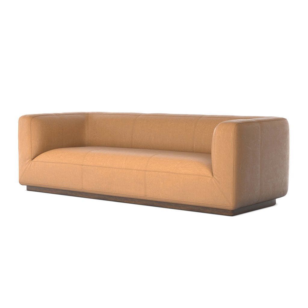 Mabry Sofa Nantucket Taupe Angled View Four Hands