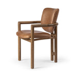 Four Hands Madeira Modern Dining Chair Chaps Saddle Angled View