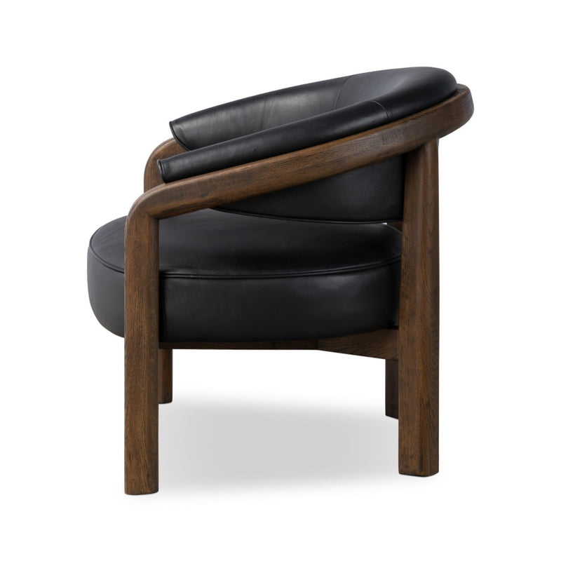 Four Hands Marci Chair Carson Black Side View