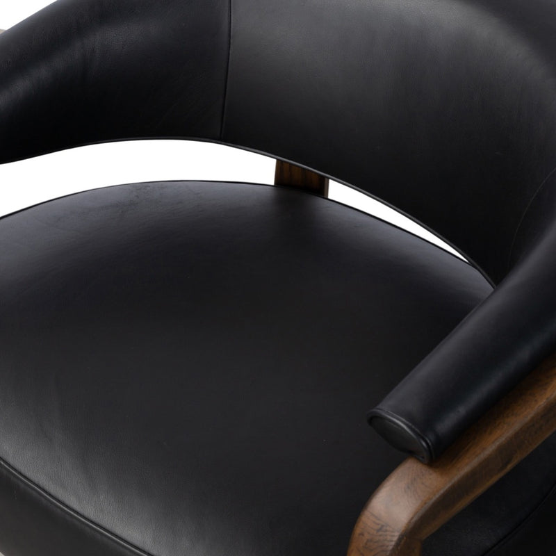 Marci Chair Carson Black Top Grain Leather Seating 240666-002