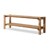 Marcia Console Table Natural Reclaimed French Oak Angled View 242153-001