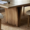 Marcon Dining Table Natural Reclaimed French Oak Base Staged 242190-001