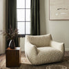 Margot Swivel Chair Solema Cream Staged View in Living Room 240670-001
