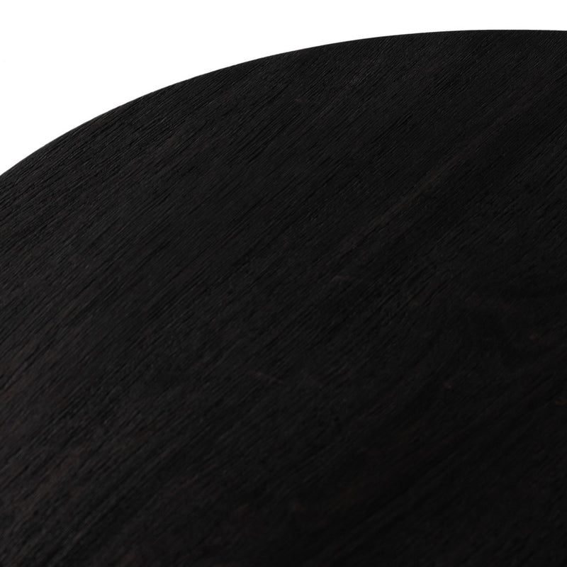 Mesa End Table Ebony Parawood Curve Detail